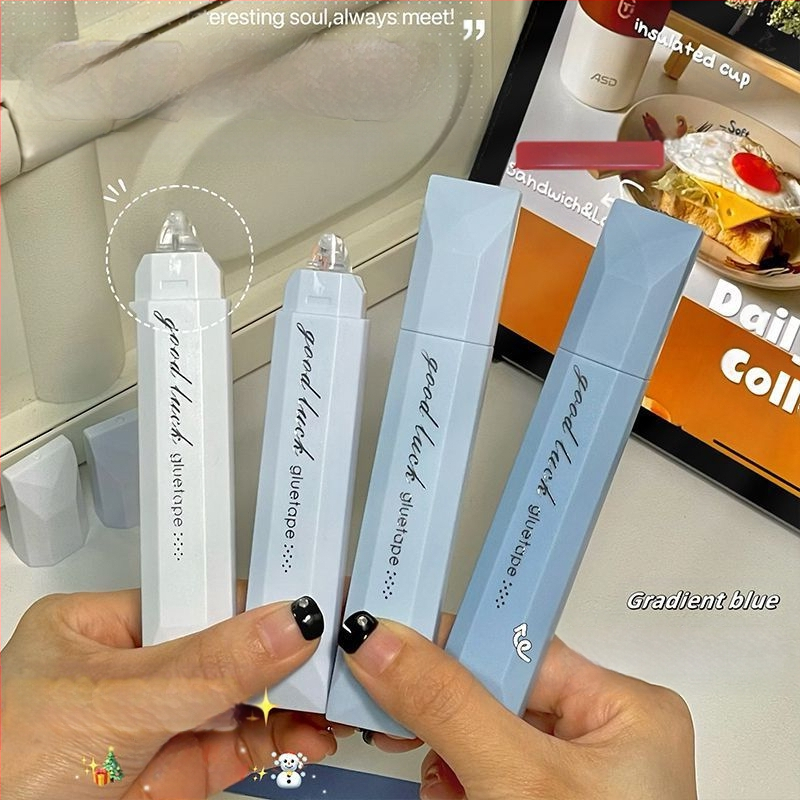 Duwu Tollapont ragasztó tolltípusú pöttyökkel, gradient dizájn, erős duplaoldalas ragasztó, diák naplókhoz és kézműves projektekhez