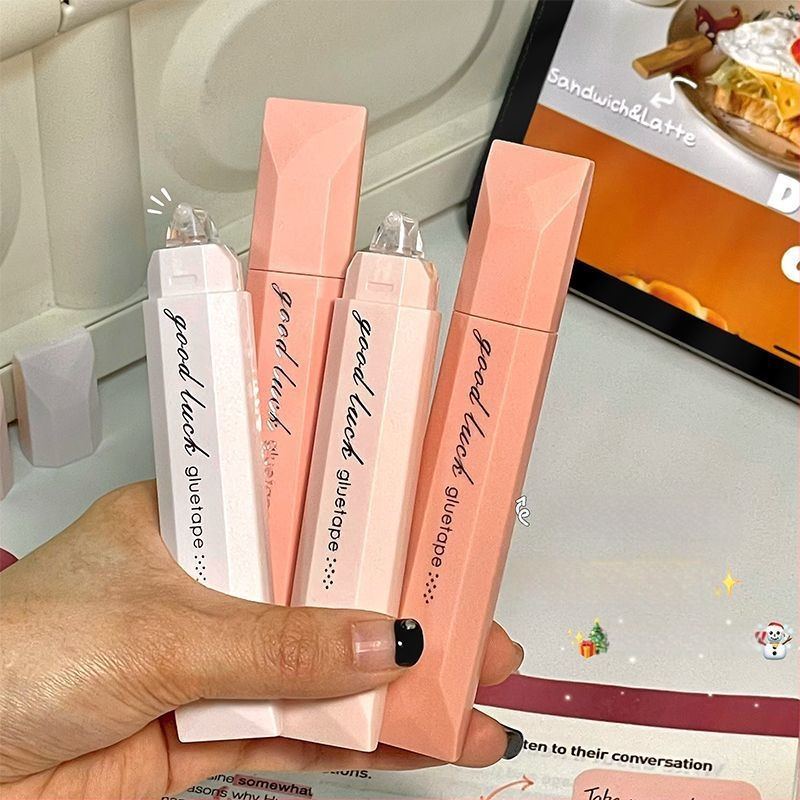 Duwu Tollapont ragasztó tolltípusú pöttyökkel, gradient dizájn, erős duplaoldalas ragasztó, diák naplókhoz és kézműves projektekhez