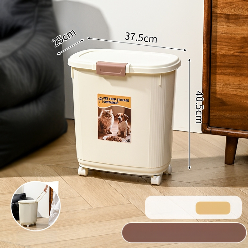 Κοντέινερ αποθήκευσης τροφής κατοικίδιων – αεροστεγής, ανθεκτικό στην υγρασία και στα έντομα, 45 λίτρα, PP υλικό, κατάλληλο για τροφή γάτας και σκύλου