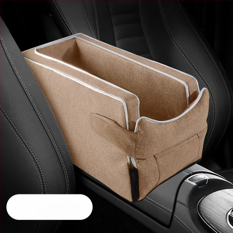 Automobiļa centrālā konsole drošības sēdeklis mājdzīvniekiem – pūkains pildījums, auduma virsma, vissezonu universālais dizains, minimālistisks stils