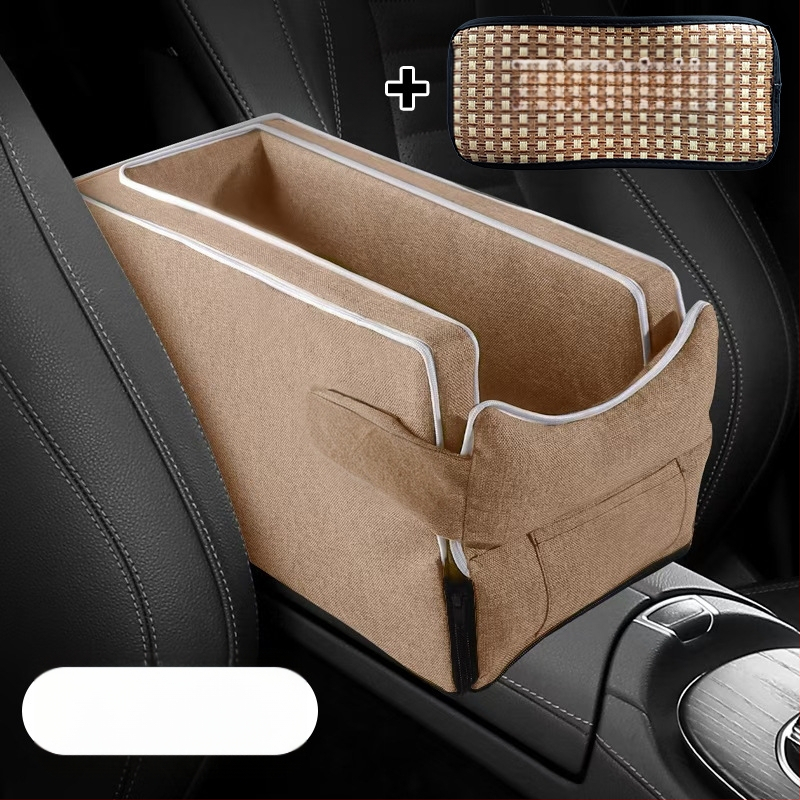 Automobiļa centrālā konsole drošības sēdeklis mājdzīvniekiem – pūkains pildījums, auduma virsma, vissezonu universālais dizains, minimālistisks stils