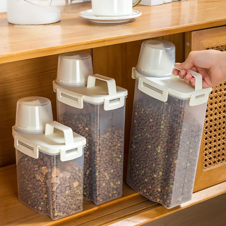 Δοχείο Αποθήκευσης Τροφίμων Κατοικίδιων, Αεροστεγές και Αδιάβροχο, Υλικό PP, Για Τροφή Γάτας και Σκύλου