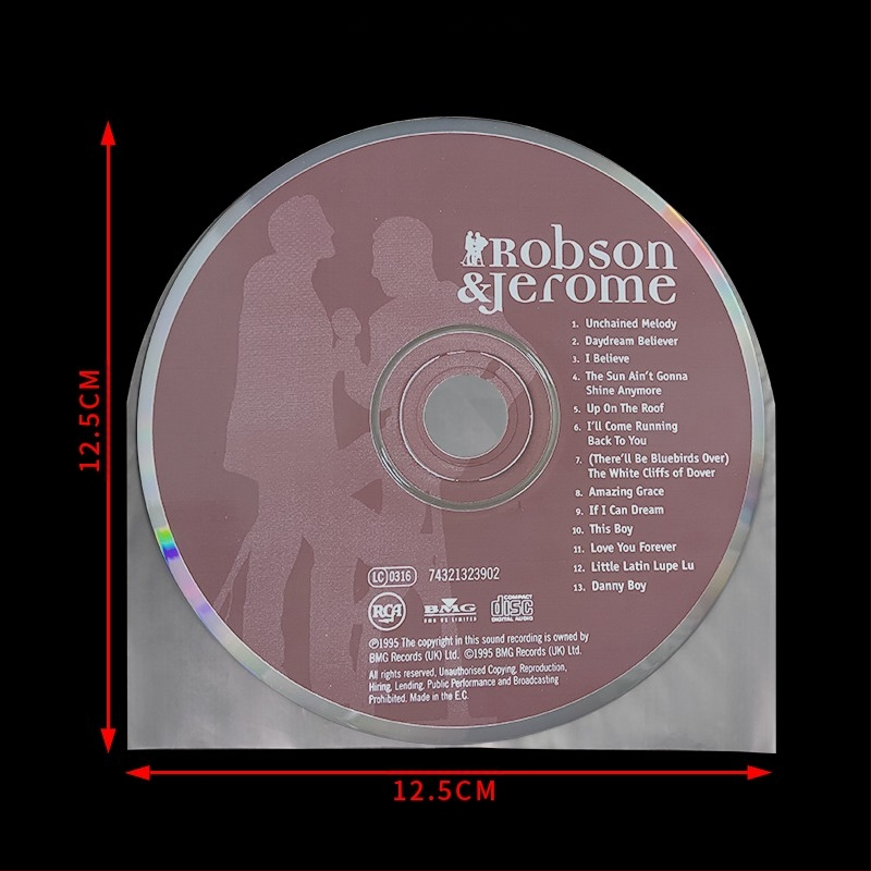 Θήκη προστασίας CD/DVD/Blu-ray — Διαφανής θήκη δίσκου, αυτοσφράγιση, νάιλον πλέγμα, Τύπος Sealed, Κωδικός προϊόντος Fiupeuiroritwr