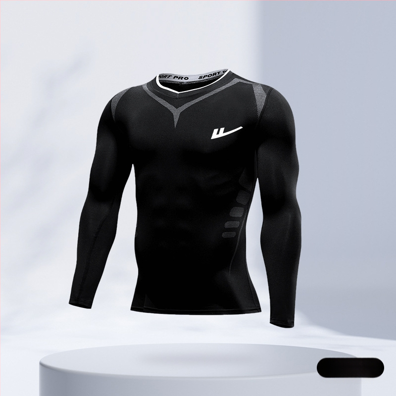 Ανδρικό αθλητικό σετ τρεξίματος – δύο τεμάχια, διαπνέον, απομάκρυνση υγρασίας, γρήγορο στέγνωμα, στρογγυλός λαιμός, βραχείς μανίκες, πολυεστέρας-ελαστάν