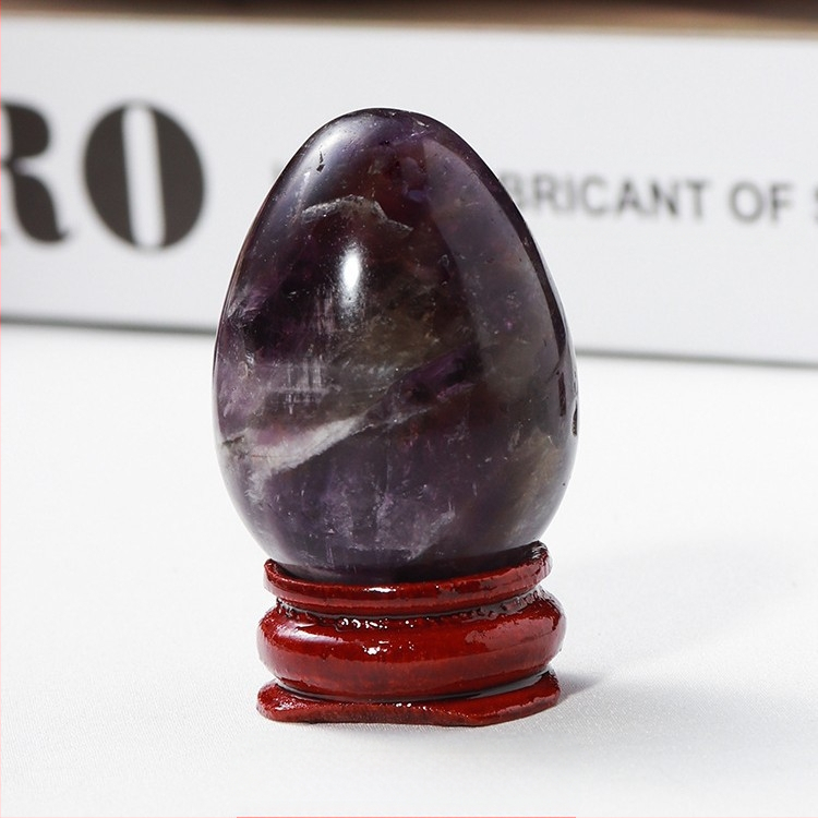 Διακοσμητικό κρυσταλλινο αυγό για διακόσμηση, φυσικός κρύσταλλος, οβάλ σχήμα, λείανση και γυάλισμα, δυνατότητα παραμετροποίησης