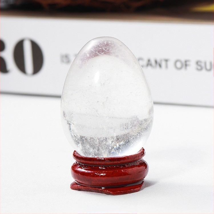 Διακοσμητικό κρυσταλλινο αυγό για διακόσμηση, φυσικός κρύσταλλος, οβάλ σχήμα, λείανση και γυάλισμα, δυνατότητα παραμετροποίησης