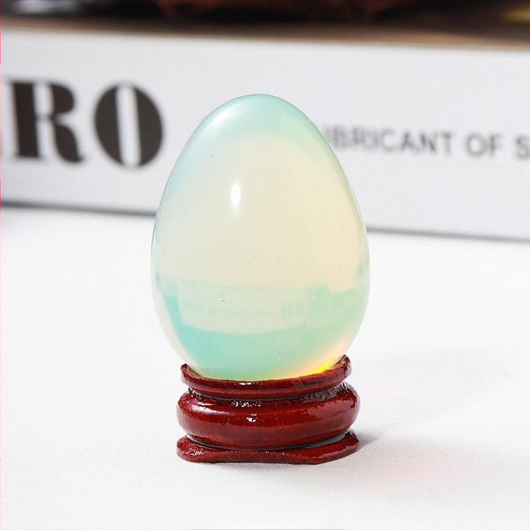 Διακοσμητικό κρυσταλλινο αυγό για διακόσμηση, φυσικός κρύσταλλος, οβάλ σχήμα, λείανση και γυάλισμα, δυνατότητα παραμετροποίησης