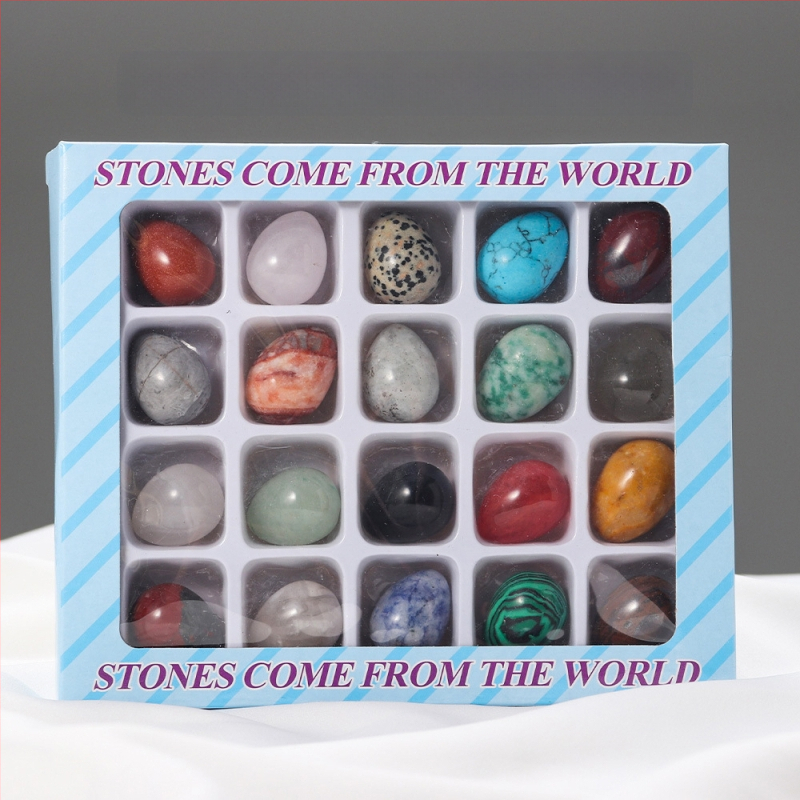 Διακοσμητικό κρυσταλλινο αυγό για διακόσμηση, φυσικός κρύσταλλος, οβάλ σχήμα, λείανση και γυάλισμα, δυνατότητα παραμετροποίησης