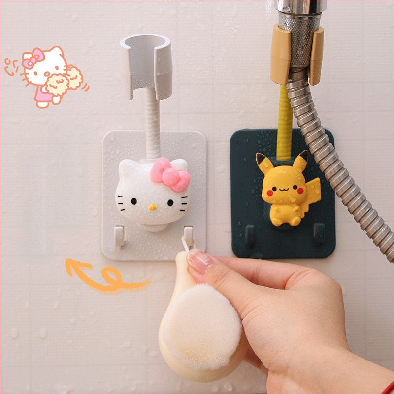 Στήριγμα κεφαλής ντους με αυτοκόλλητη τοποθέτηση χωρίς διάτρηση – ρυθμιζόμενο, πλαστικό αξεσουάρ μπάνιου