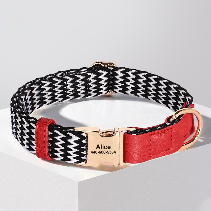 Κολάρο σκύλου με χαραγμένη ετικέτα κατά της απώλειας, Υλικό Mohair, Μάρκα Feiyu, κατάλληλο για όλους τους σκύλους, Κωδικός 759849768829