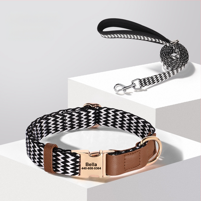 Κολάρο σκύλου με χαραγμένη ετικέτα κατά της απώλειας, Υλικό Mohair, Μάρκα Feiyu, κατάλληλο για όλους τους σκύλους, Κωδικός 759849768829