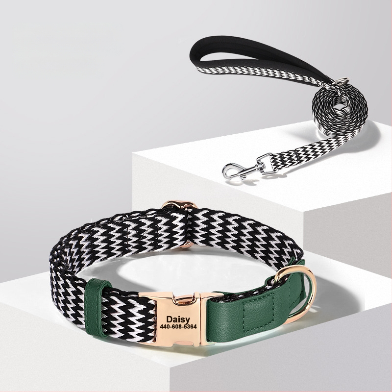 Κολάρο σκύλου με χαραγμένη ετικέτα κατά της απώλειας, Υλικό Mohair, Μάρκα Feiyu, κατάλληλο για όλους τους σκύλους, Κωδικός 759849768829