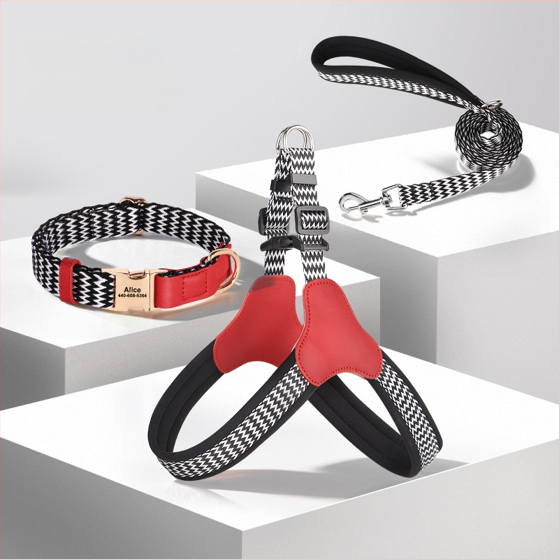 Κολάρο σκύλου με χαραγμένη ετικέτα κατά της απώλειας, Υλικό Mohair, Μάρκα Feiyu, κατάλληλο για όλους τους σκύλους, Κωδικός 759849768829