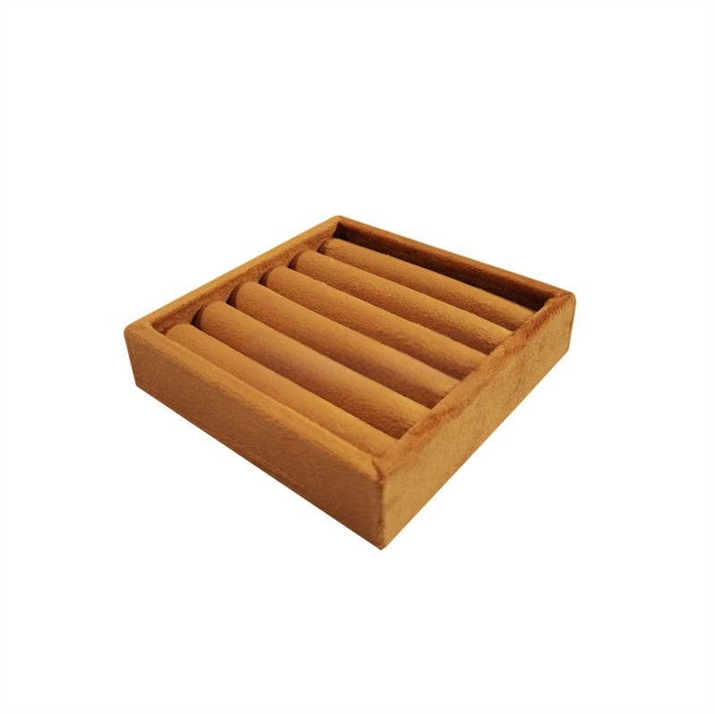 Hordozható gyűrűk kiállító tálca csipkés velúr borítással, művészi stílus, fiókos ékszer rendező — 2025 tavasz