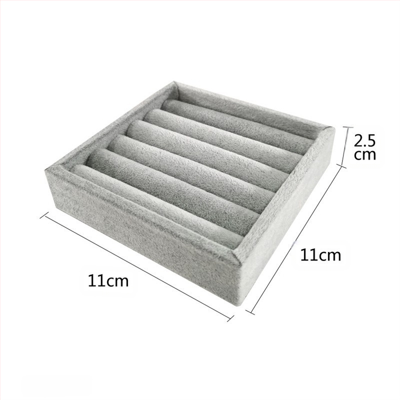 Hordozható gyűrűk kiállító tálca csipkés velúr borítással, művészi stílus, fiókos ékszer rendező — 2025 tavasz