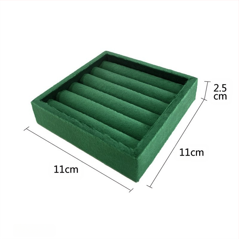 Hordozható gyűrűk kiállító tálca csipkés velúr borítással, művészi stílus, fiókos ékszer rendező — 2025 tavasz