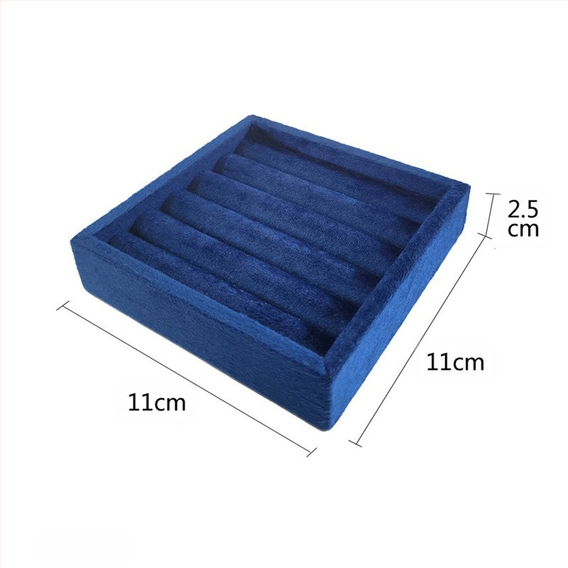 Hordozható gyűrűk kiállító tálca csipkés velúr borítással, művészi stílus, fiókos ékszer rendező — 2025 tavasz