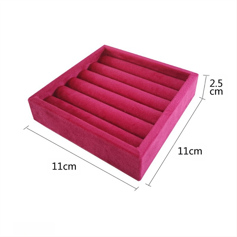 Hordozható gyűrűk kiállító tálca csipkés velúr borítással, művészi stílus, fiókos ékszer rendező — 2025 tavasz