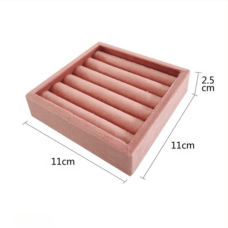 Hordozható gyűrűk kiállító tálca csipkés velúr borítással, művészi stílus, fiókos ékszer rendező — 2025 tavasz