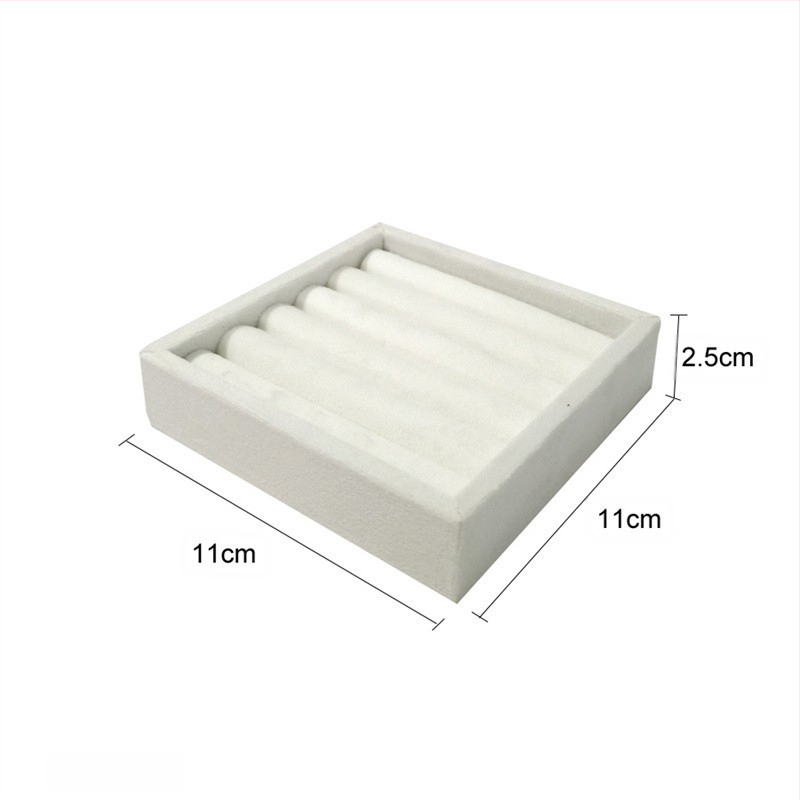 Hordozható gyűrűk kiállító tálca csipkés velúr borítással, művészi stílus, fiókos ékszer rendező — 2025 tavasz