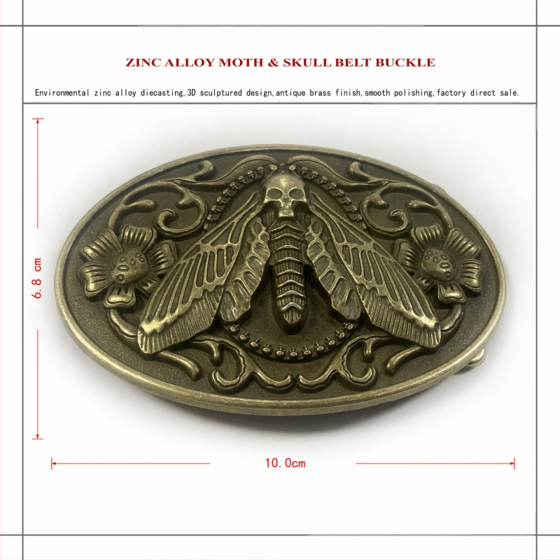 Kuka FP-03804-2, cink legura, glatka kopča, zapadni kaubojski stil, staromodna tin premaz