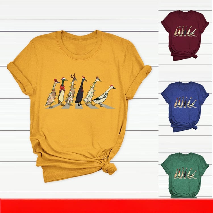 Tricou dama din bumbac CVC - imprimeu floral, mâneci scurte, guler rotund, croială lejeră, stil street hipster