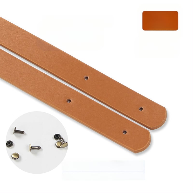 Valódi marhabőr táskarám, kézi fogantyúval, szegecsekkel és lyukakkal, kézzel készített textil DIY táska kiegészítő készlet