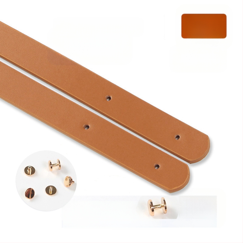 Valódi marhabőr táskarám, kézi fogantyúval, szegecsekkel és lyukakkal, kézzel készített textil DIY táska kiegészítő készlet