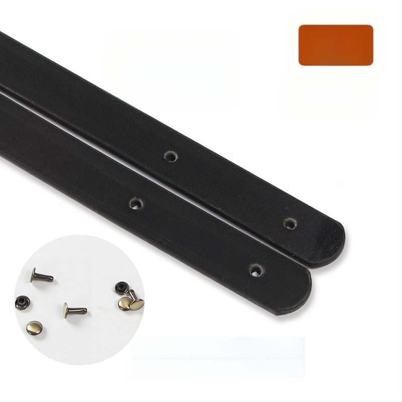 Valódi marhabőr táskarám, kézi fogantyúval, szegecsekkel és lyukakkal, kézzel készített textil DIY táska kiegészítő készlet