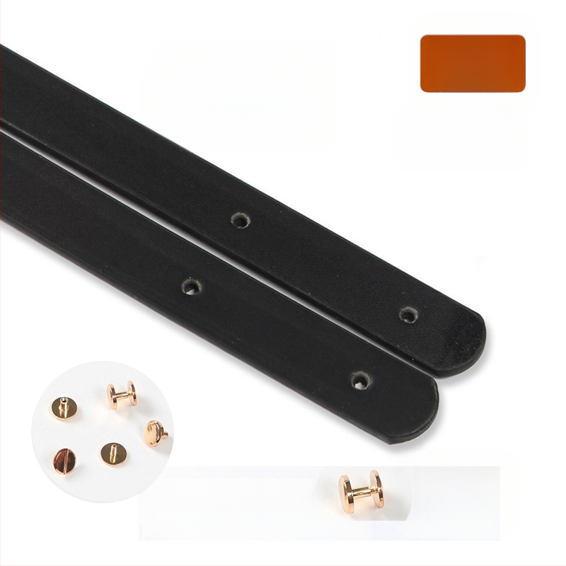 Valódi marhabőr táskarám, kézi fogantyúval, szegecsekkel és lyukakkal, kézzel készített textil DIY táska kiegészítő készlet