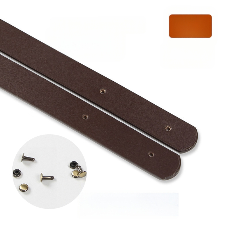 Valódi marhabőr táskarám, kézi fogantyúval, szegecsekkel és lyukakkal, kézzel készített textil DIY táska kiegészítő készlet