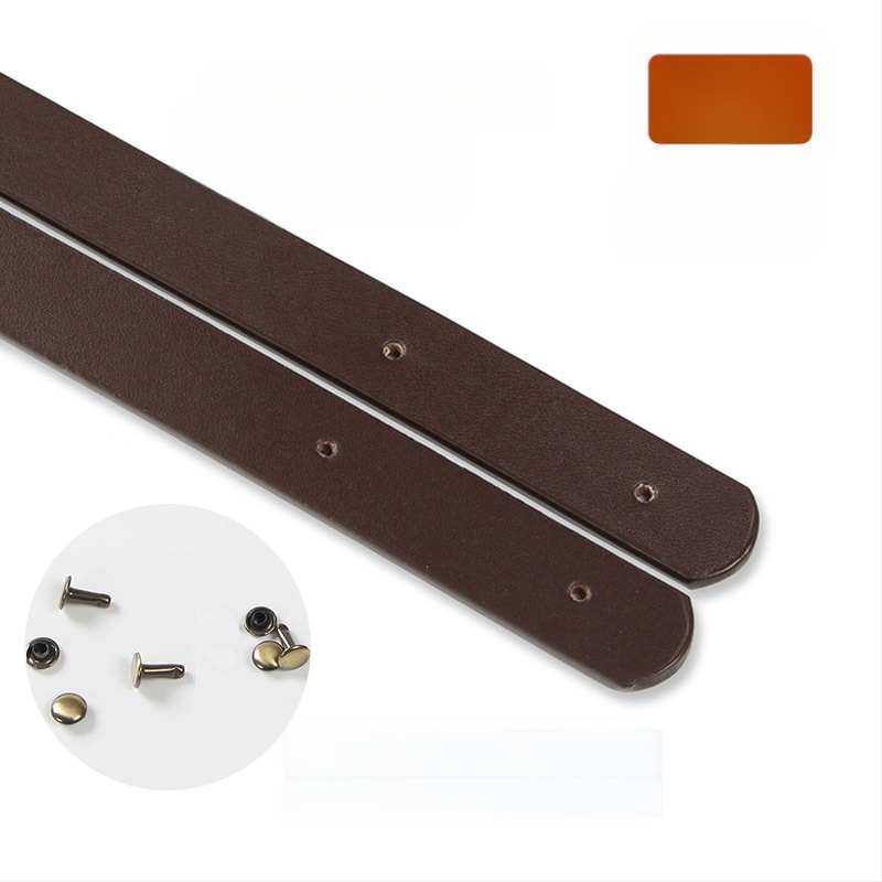 Valódi marhabőr táskarám, kézi fogantyúval, szegecsekkel és lyukakkal, kézzel készített textil DIY táska kiegészítő készlet