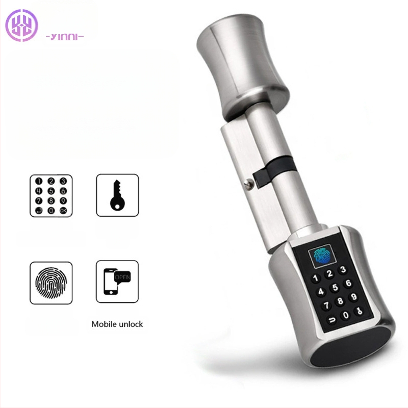 Yingni Yn45 Έξυπνο Bluetooth κλείδωμα πόρτας – Ανοξείδωτο, εσωτερική ξύλινη πόρτα, ξεκλείδώνει με αποτύπωμα, κωδικό, κάρτα και εφαρμογή