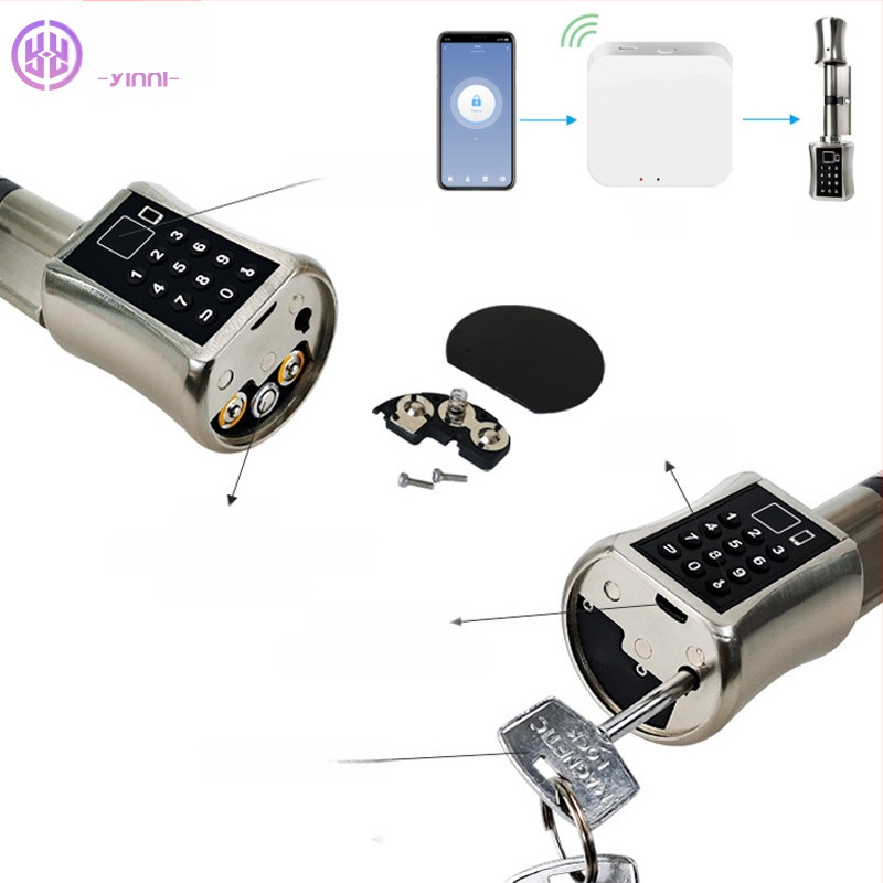 Yingni Yn45 Έξυπνο Bluetooth κλείδωμα πόρτας – Ανοξείδωτο, εσωτερική ξύλινη πόρτα, ξεκλείδώνει με αποτύπωμα, κωδικό, κάρτα και εφαρμογή