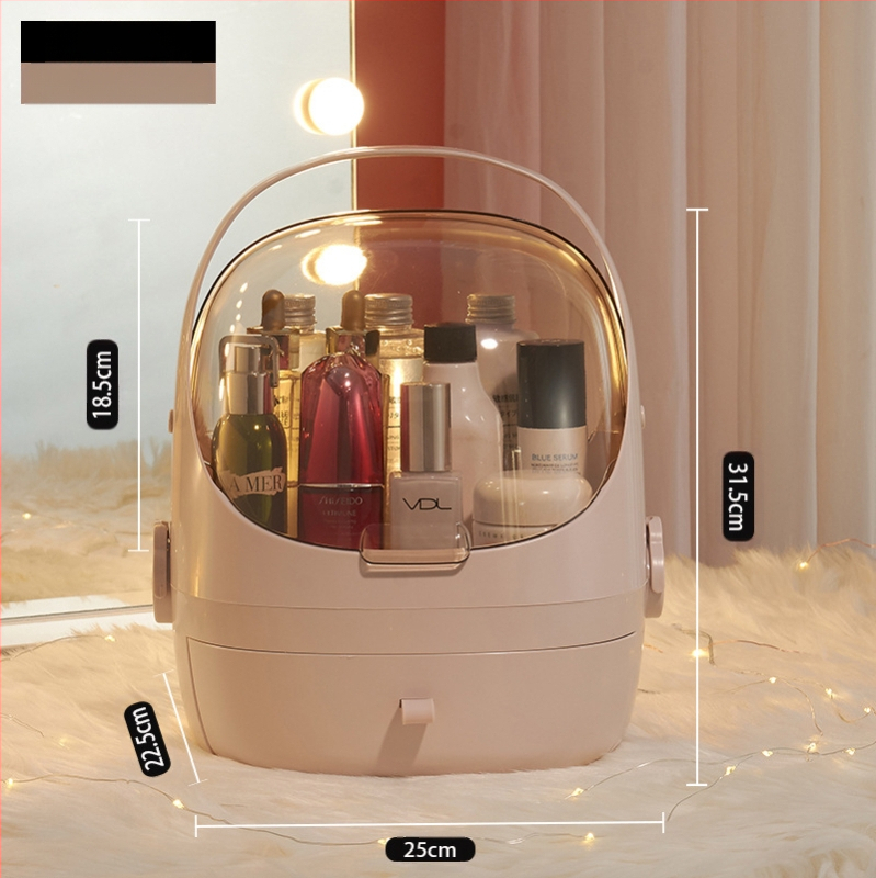 Επιτραπέζιο κουτί αποθήκευσης με καπάκι, PS+ABS πλαστικό, χωρητικότητα 35 L, μοντέλο 1zy580804586006, κατάλληλο για καλλυντικά και μικροαντικείμενα