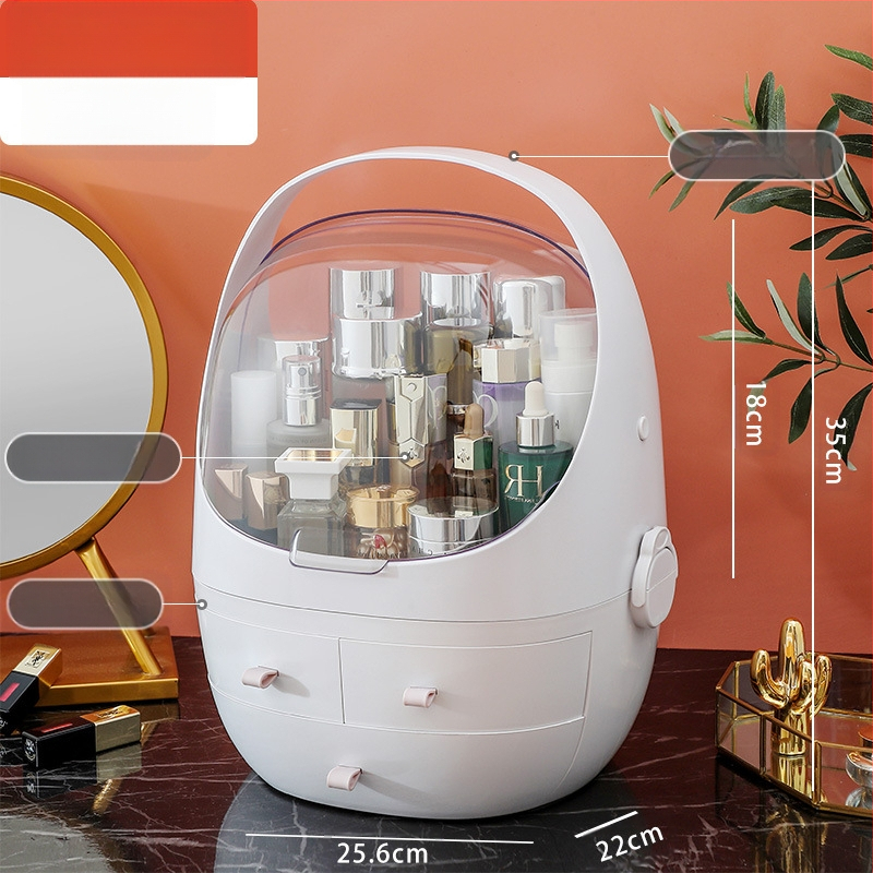 Επιτραπέζιο κουτί αποθήκευσης με καπάκι, PS+ABS πλαστικό, χωρητικότητα 35 L, μοντέλο 1zy580804586006, κατάλληλο για καλλυντικά και μικροαντικείμενα