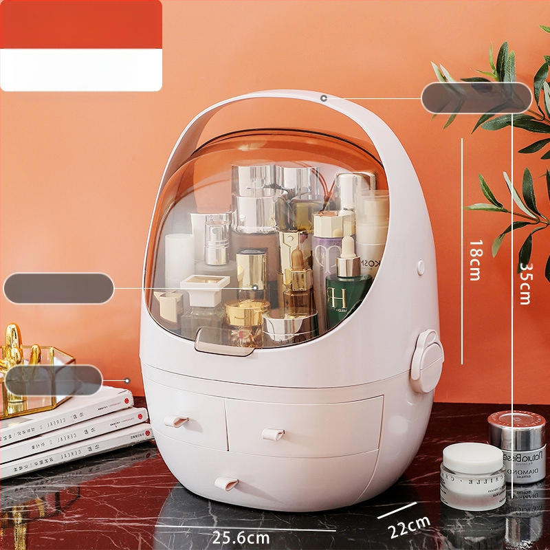 Επιτραπέζιο κουτί αποθήκευσης με καπάκι, PS+ABS πλαστικό, χωρητικότητα 35 L, μοντέλο 1zy580804586006, κατάλληλο για καλλυντικά και μικροαντικείμενα