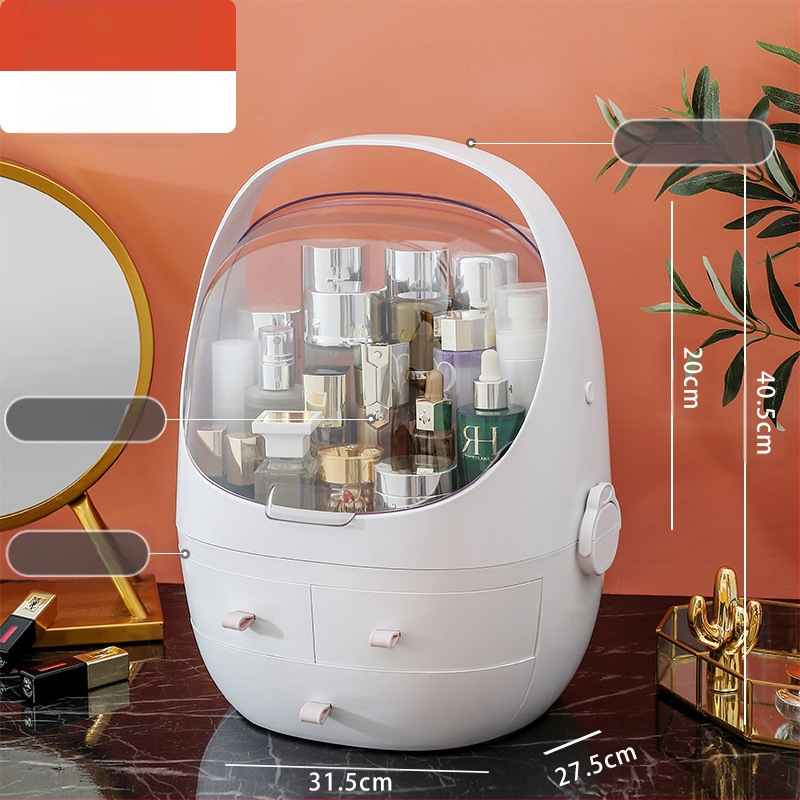 Επιτραπέζιο κουτί αποθήκευσης με καπάκι, PS+ABS πλαστικό, χωρητικότητα 35 L, μοντέλο 1zy580804586006, κατάλληλο για καλλυντικά και μικροαντικείμενα