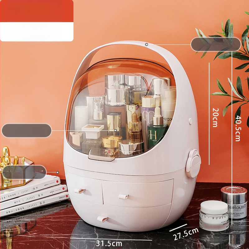 Επιτραπέζιο κουτί αποθήκευσης με καπάκι, PS+ABS πλαστικό, χωρητικότητα 35 L, μοντέλο 1zy580804586006, κατάλληλο για καλλυντικά και μικροαντικείμενα