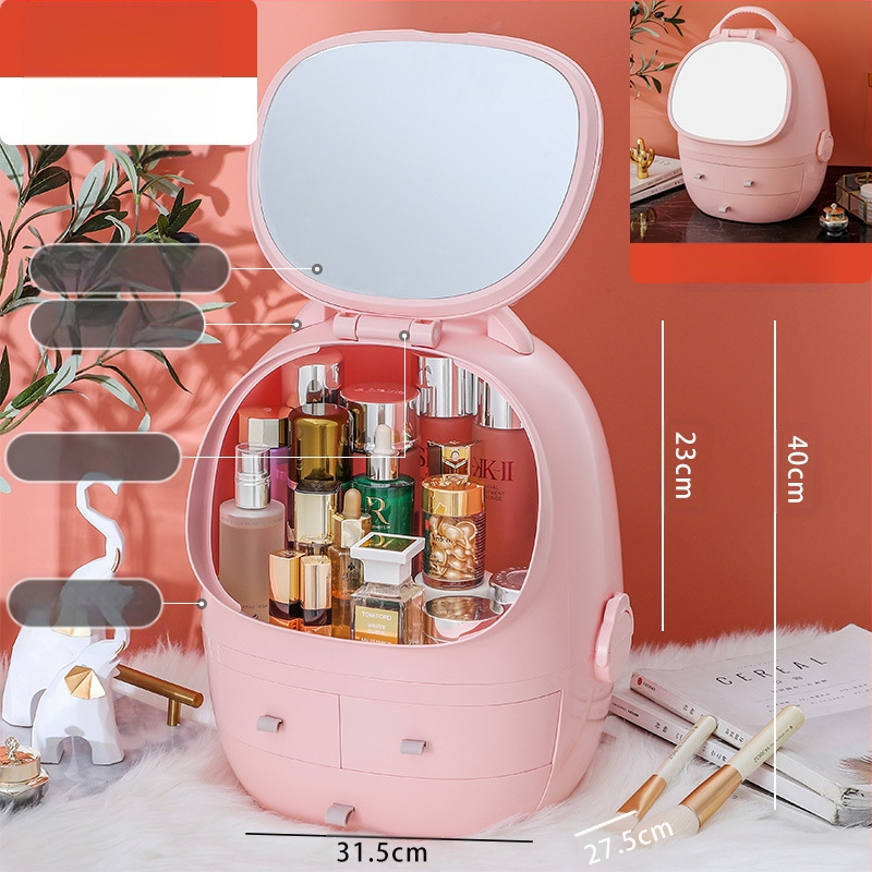 Επιτραπέζιο κουτί αποθήκευσης με καπάκι, PS+ABS πλαστικό, χωρητικότητα 35 L, μοντέλο 1zy580804586006, κατάλληλο για καλλυντικά και μικροαντικείμενα