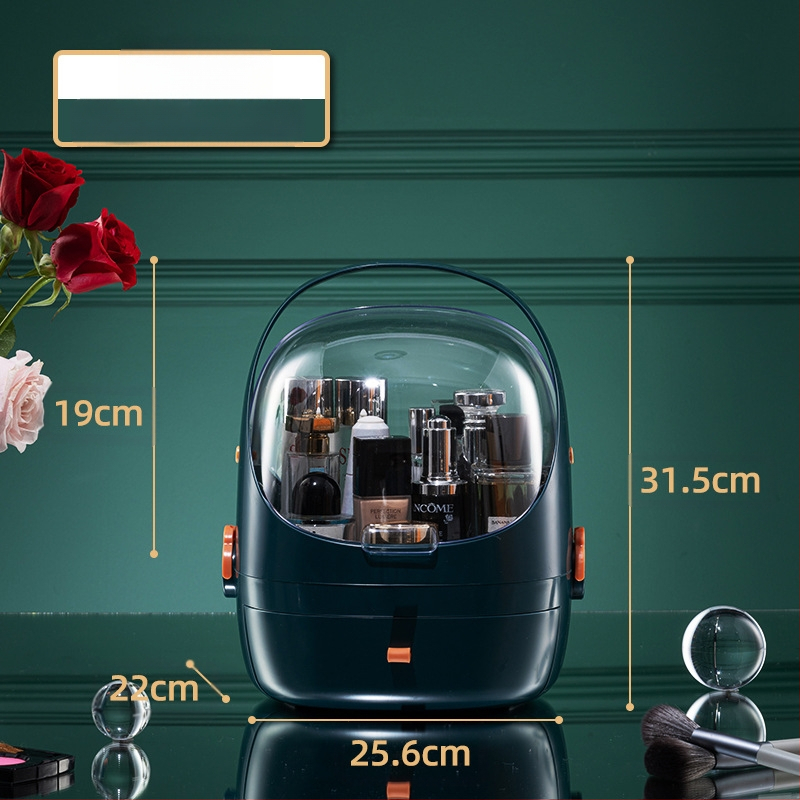 Επιτραπέζιο κουτί αποθήκευσης με καπάκι, PS+ABS πλαστικό, χωρητικότητα 35 L, μοντέλο 1zy580804586006, κατάλληλο για καλλυντικά και μικροαντικείμενα