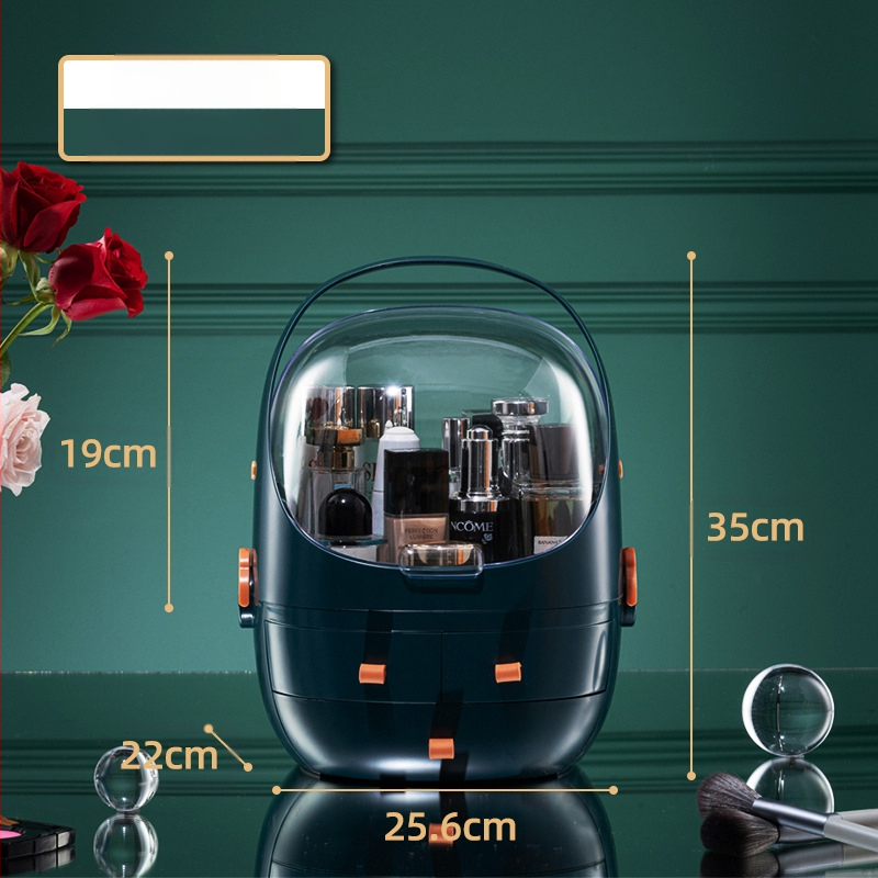 Επιτραπέζιο κουτί αποθήκευσης με καπάκι, PS+ABS πλαστικό, χωρητικότητα 35 L, μοντέλο 1zy580804586006, κατάλληλο για καλλυντικά και μικροαντικείμενα