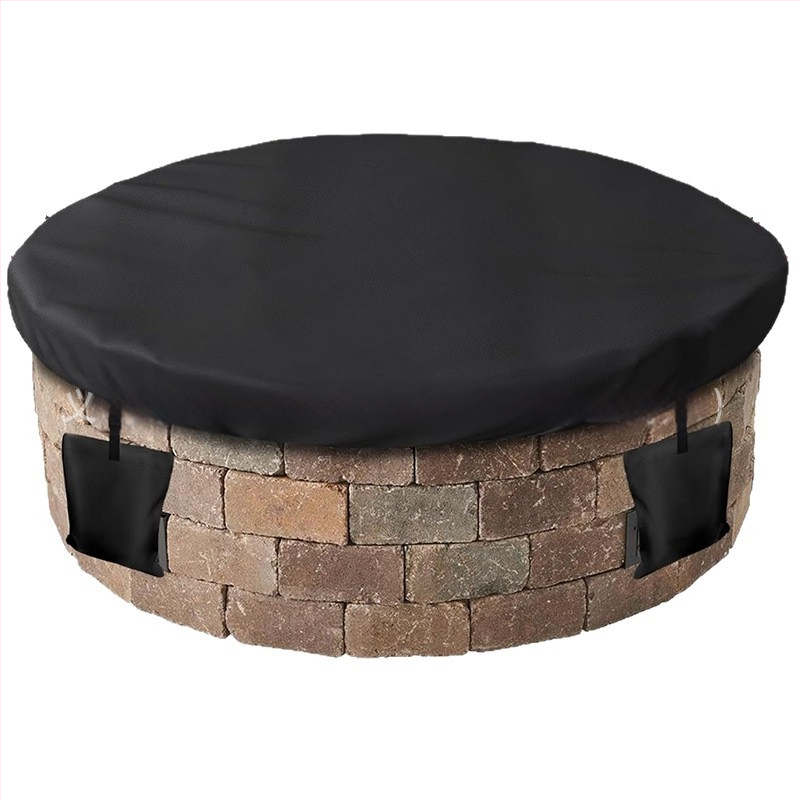 Acoperire pentru foc de exterior | rotund, impermeabil, poliester, stil modern minimalist, set combinat (Poliester; Stil modern minimalist; Set combinat; Personalizare disponibilă)