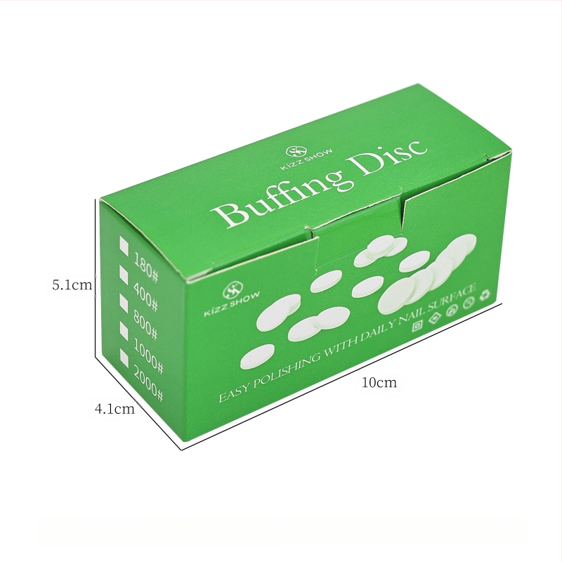 Spužvice za poliranje noktiju – visokoelastična spužva, mini stil, 50 komada, s brusnim štapićem