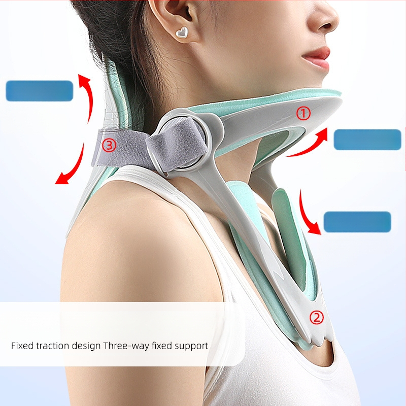 Dispozitiv de tracțiune pentru gât - reglabil, materiale: PC și burete, zonă de aplicare: gât, origine: Dongguan, marcă: Foot products collection