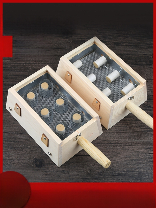 Дървена моксибуционна кутия с шест дупки, преносима за цялото тяло