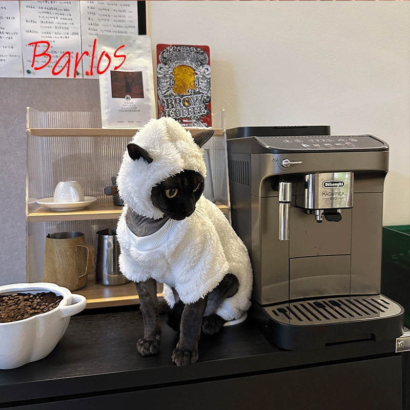 Odjeća za četveronožne kućne ljubimce za mačke Sphynx/Devon – crtani stil, zecje krzno, unisex, PAIIJRY