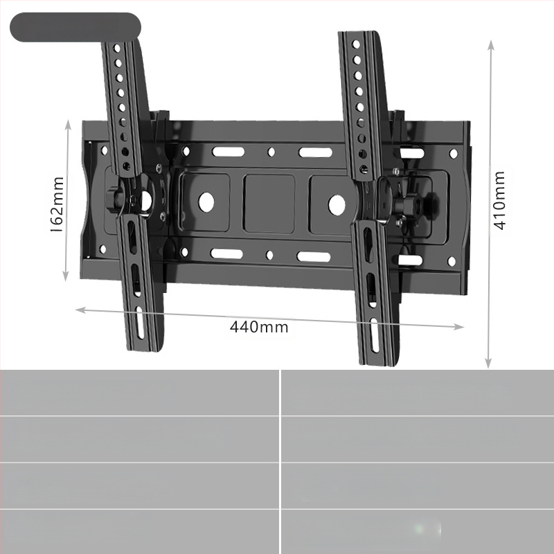 Čvrsti zidni nosač za televizor s podesivim držačem, od hladno valjanog čelika, model C42J, 1,85 kg