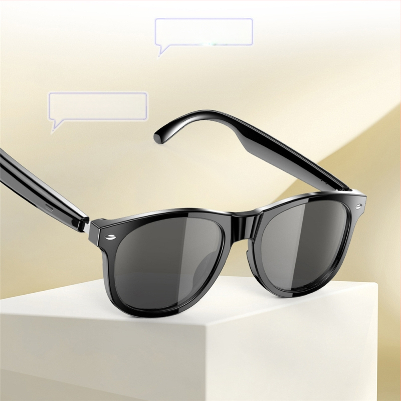 Ochelari de soare Bluetooth F01 cu control tactil, apeluri vocale, protecție UV, baterii duale de 55 mAh, ramă din nylon, compatibili cu Android și iOS