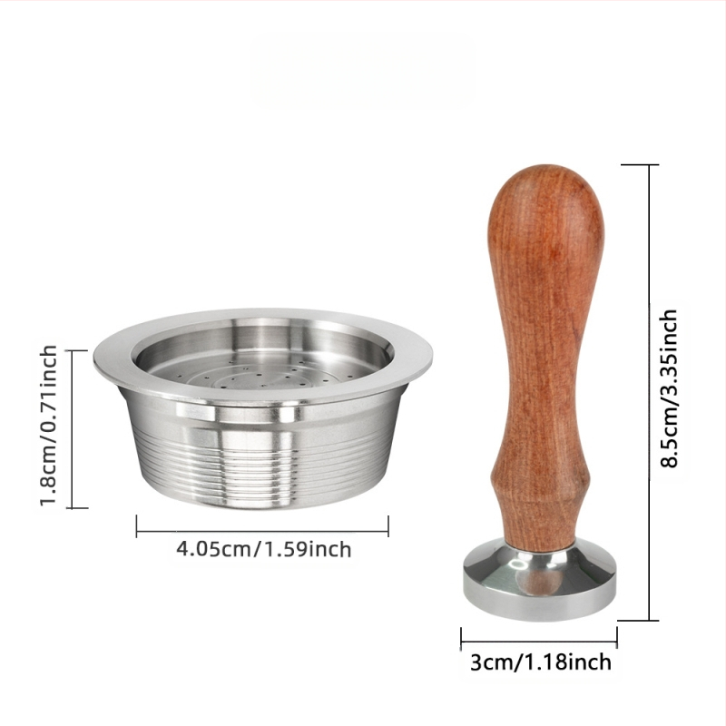 Nerūsējošā tērauda kafijas filtrs ar filtrēšanas papīra komplektu, saderīgs ar Lavazza Mio kafijas automātu